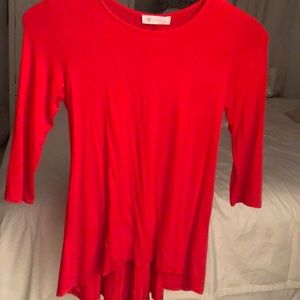Red quarter sleeve kids top